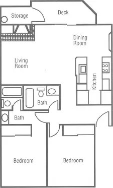 The Gables A007 floor plan